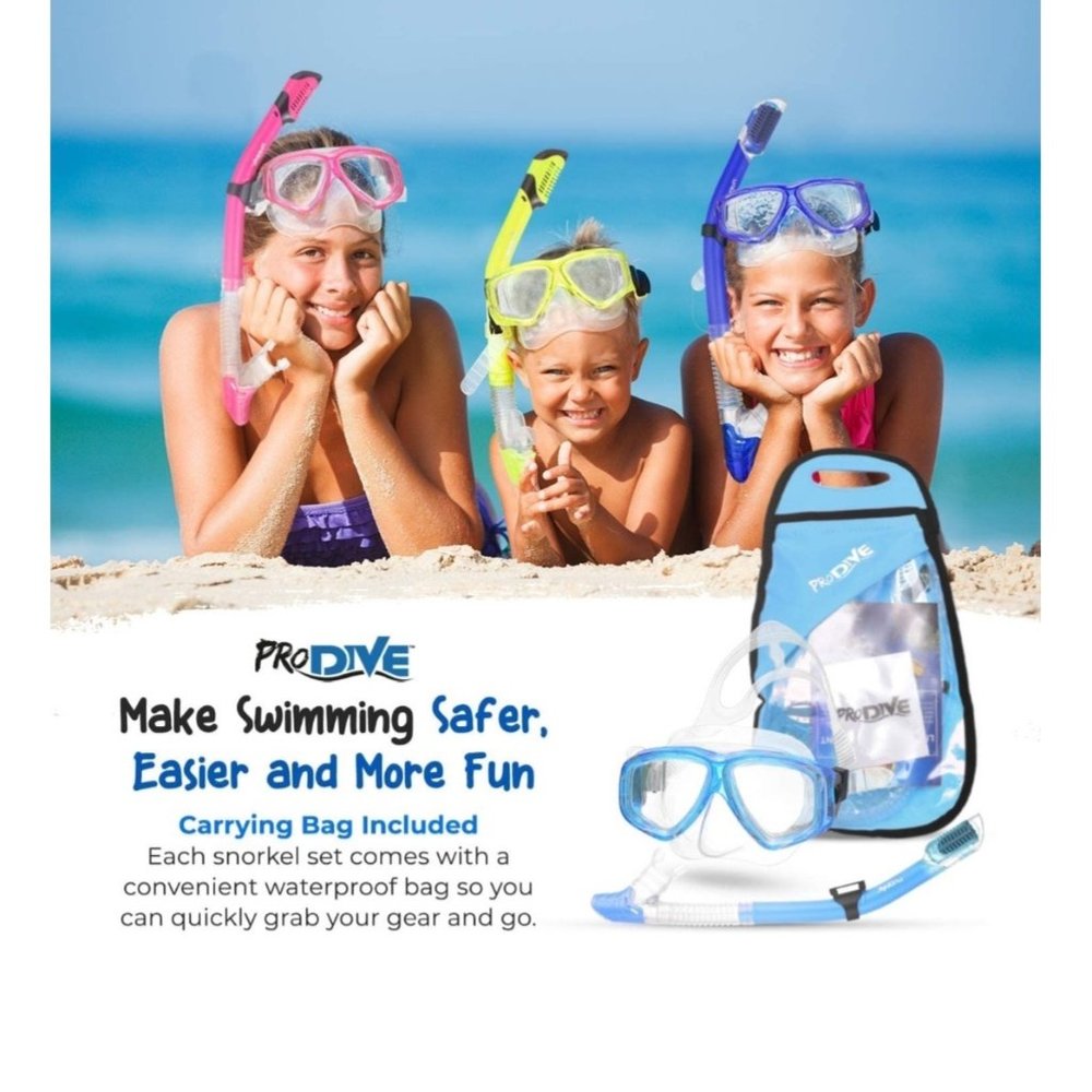 PRODIVE DRY TOP SNORKEL MASK  SET WITH TEMPERED GLASS